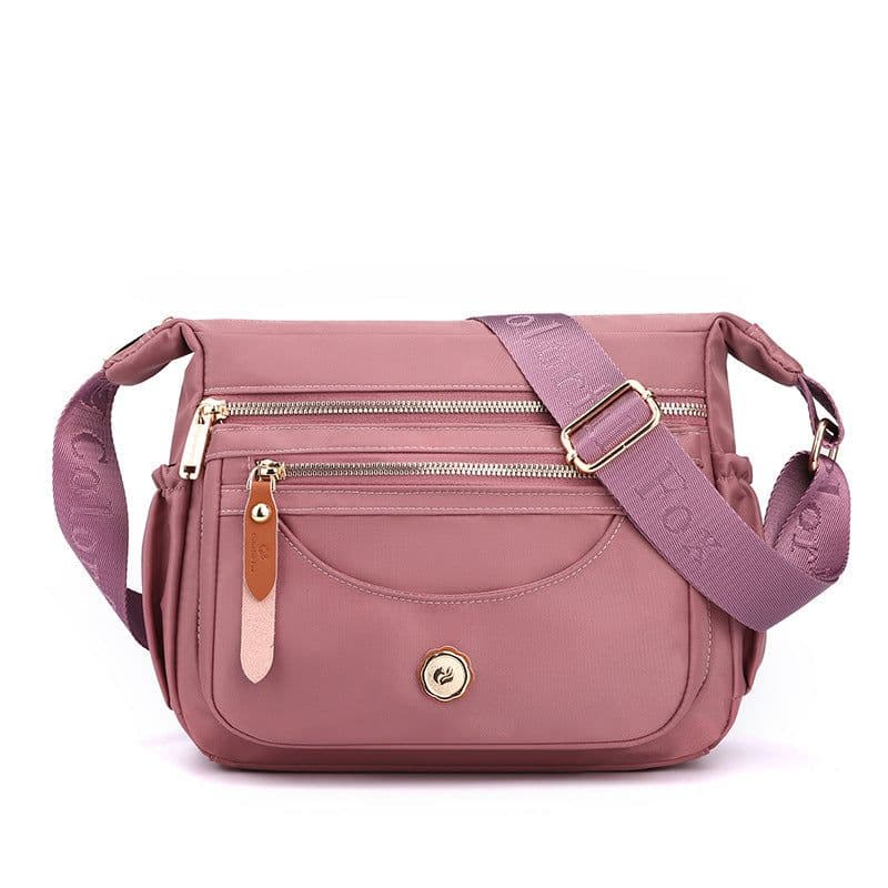 image-Multilayer One Shoulder Bag Large Capacity Waterproof Nylon Crossbody Bag