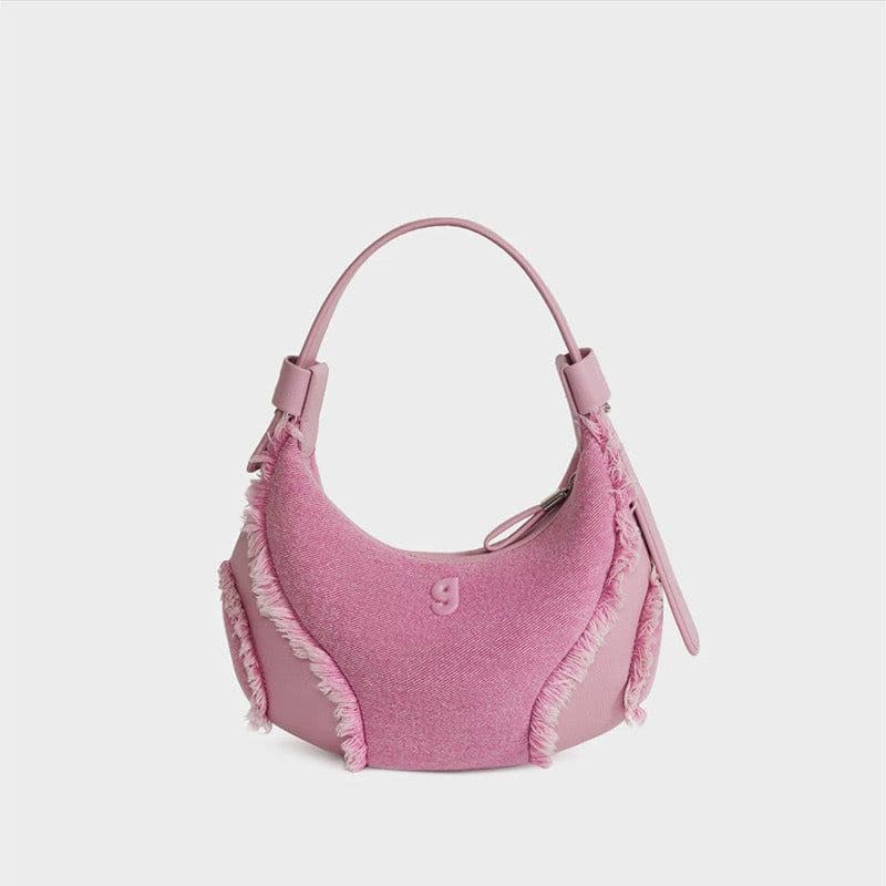 image-Underarm Women's Small Size Crescent Crossbody Bag