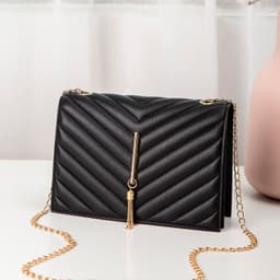 image-Women's Crossbody Small Square Bag V Pattern Plaid Pillow Bag