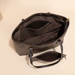 image-Fashion Trend Printed Shoulder Bag Retro Women's Large Capacity Two-piece Set