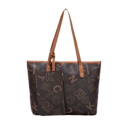 image-Fashion Trend Printed Shoulder Bag Retro Women's Large Capacity Two-piece Set