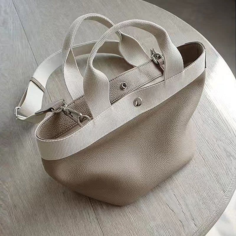 image-Fashion Simple First Layer Cowhide Women