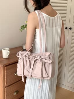 image-Women's Casual Large Capacity Bowknot Bag