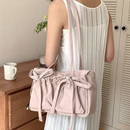 image-Women's Casual Large Capacity Bowknot Bag