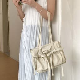 image-Women's Casual Large Capacity Bowknot Bag