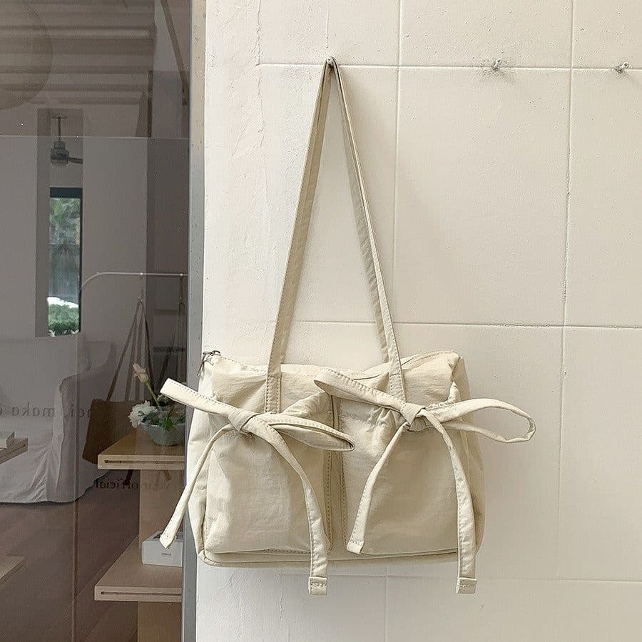 image-Women's Casual Large Capacity Bowknot Bag