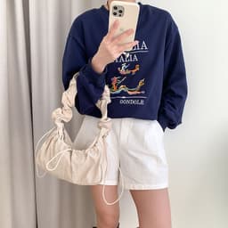 image-Pleated Armpit Cloud Simple Graceful Korean Style Shoulder Bag