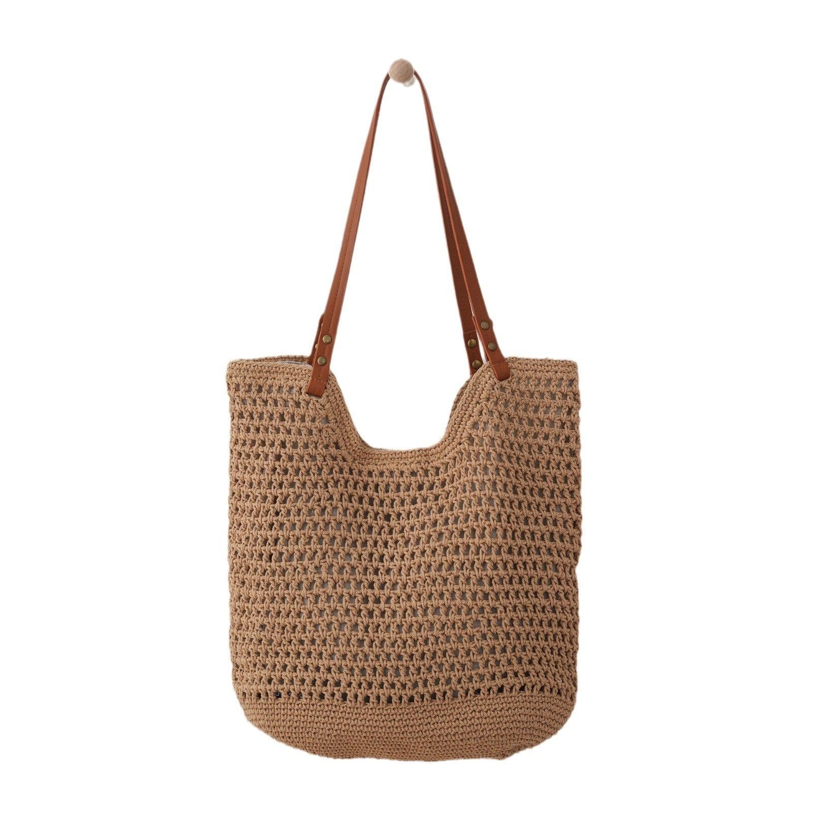 image-Beach Casual Hollow Mesh Woven Lightweight Straw Handbag