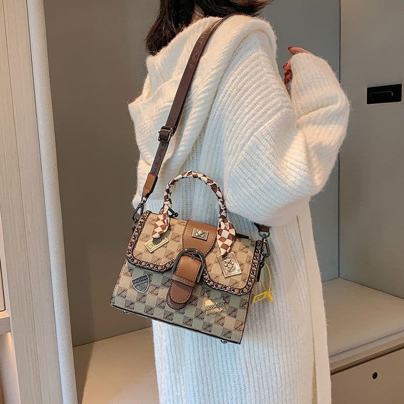 image-Women's Fashion Retro Printed Small Square Bag