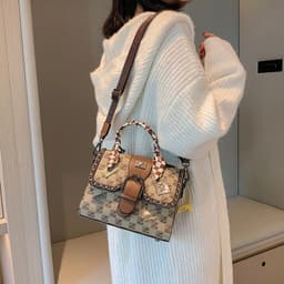 image-Women's Fashion Retro Printed Small Square Bag