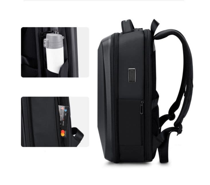 image-Men's Business Casual Password Lock Anti-theft Backpack Business Trip Travel Laptop Bag Student Schoolbag