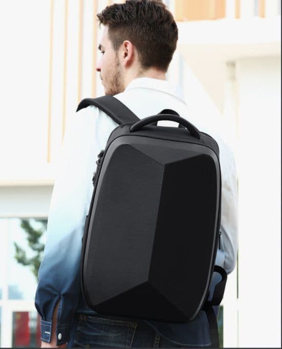 image-Men's Business Casual Password Lock Anti-theft Backpack Business Trip Travel Laptop Bag Student Schoolbag