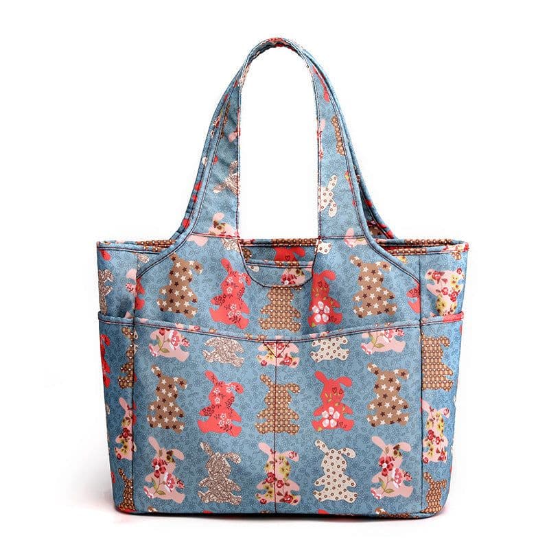image-Women's Handbag Nylon Cloth Korean Cute Printed Shoulder Bag Casual Large Capacity