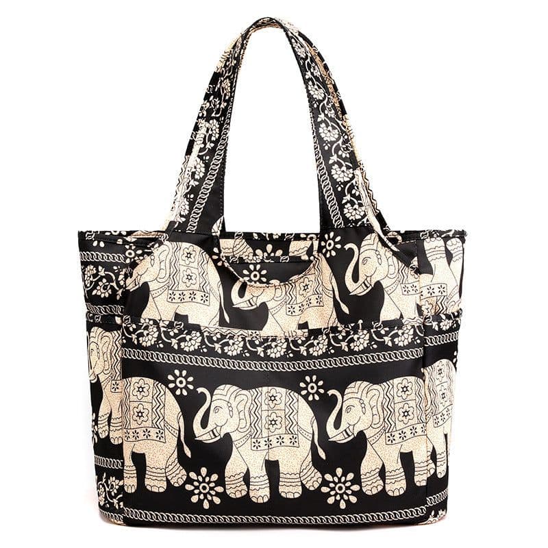 image-Women's Handbag Nylon Cloth Korean Cute Printed Shoulder Bag Casual Large Capacity