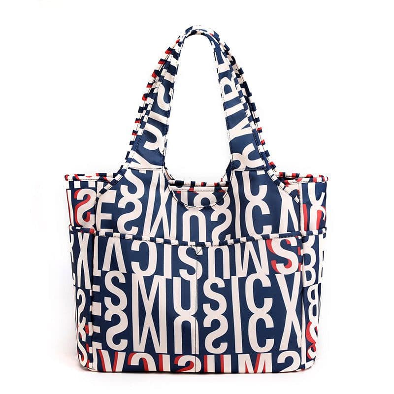 image-Women's Handbag Nylon Cloth Korean Cute Printed Shoulder Bag Casual Large Capacity