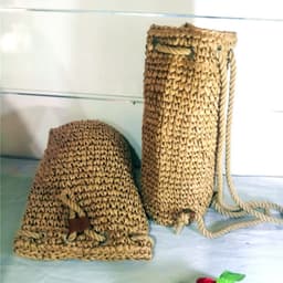 image-Fashion Crochet Backpack Large Capacity Photo Vacation Beach Shopping Straw Bag