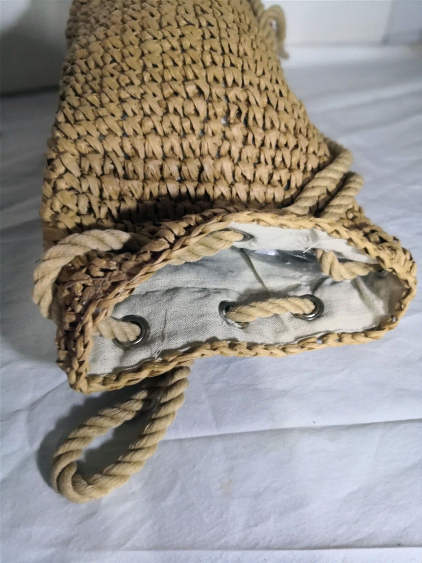 image-Fashion Crochet Backpack Large Capacity Photo Vacation Beach Shopping Straw Bag