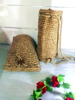 image-Fashion Crochet Backpack Large Capacity Photo Vacation Beach Shopping Straw Bag