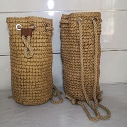 image-Fashion Crochet Backpack Large Capacity Photo Vacation Beach Shopping Straw Bag