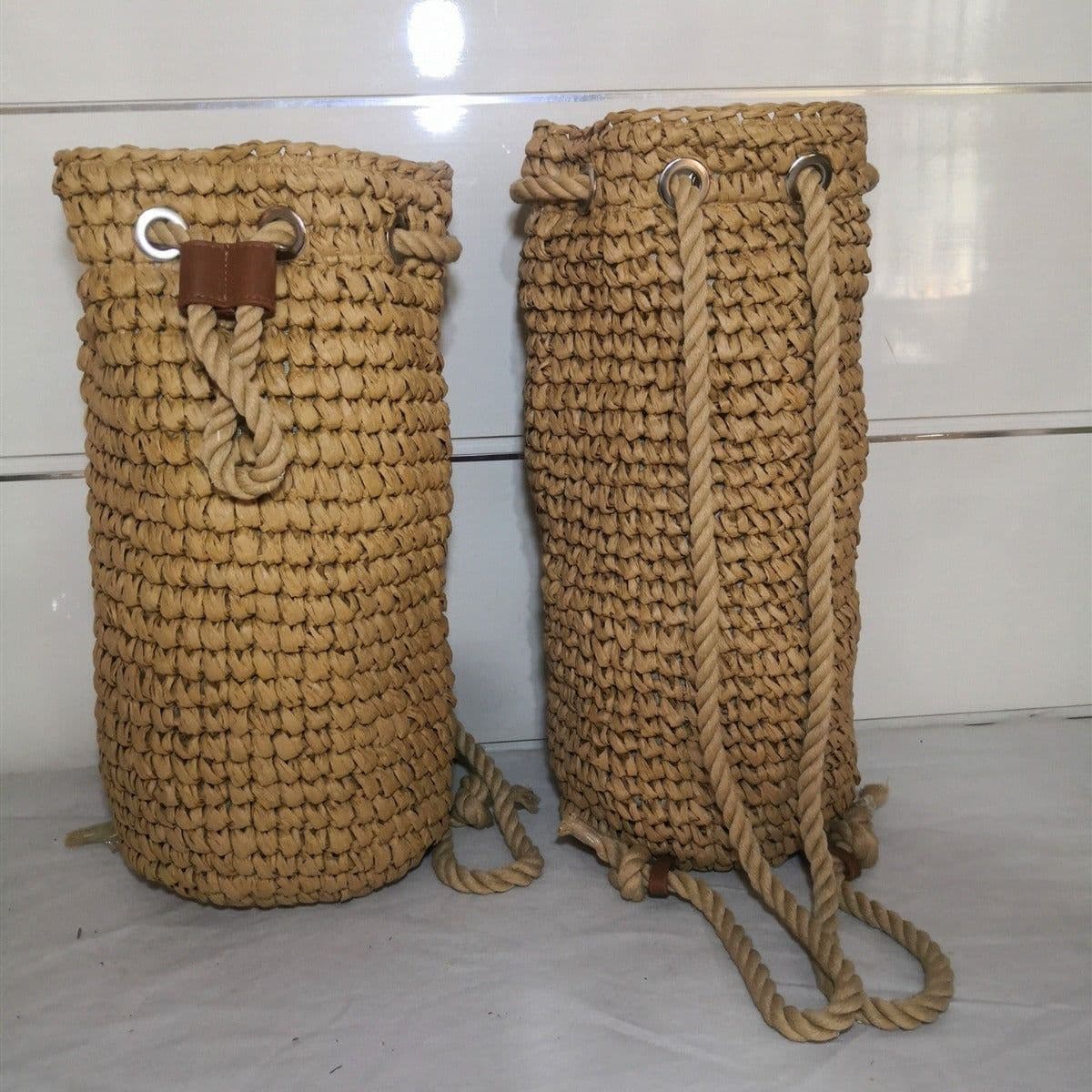 image-Fashion Crochet Backpack Large Capacity Photo Vacation Beach Shopping Straw Bag