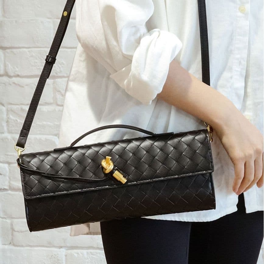 image-Woven Bag Shoulder Fashion Clutch Crossbody Bag