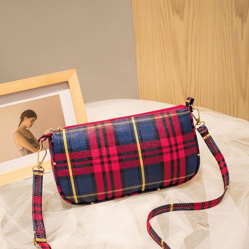 image-Women's Plaid Fashion Large Capacity Shoulder Bag