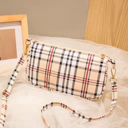 image-Women's Plaid Fashion Large Capacity Shoulder Bag