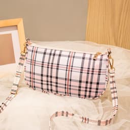 image-Women's Plaid Fashion Large Capacity Shoulder Bag