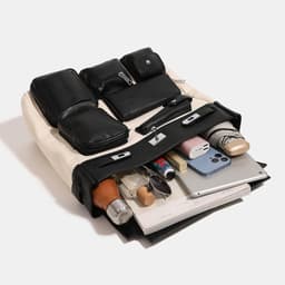 image-Dark Punk Motorcycle Bag Multi-pocket Canvas Backpack