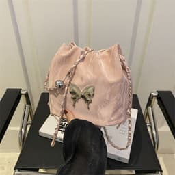 image-Chain Small Bag Female Butterfly Crossbody Single Shoulder Bucket Bag