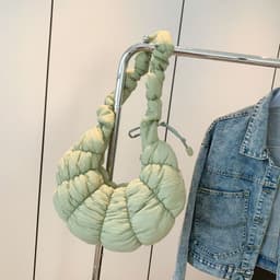 image-Crossbody Croissant Pleated Clouds Large Capacity Shoulder Bag