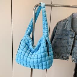 image-Women's Fashion Shoulder Crossbody Large Capacity Handbag Pleated Cloud Bag