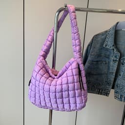 image-Women's Fashion Shoulder Crossbody Large Capacity Handbag Pleated Cloud Bag