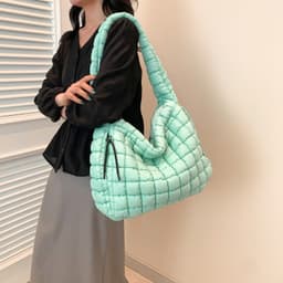 image-Women's Fashion Shoulder Crossbody Large Capacity Handbag Pleated Cloud Bag