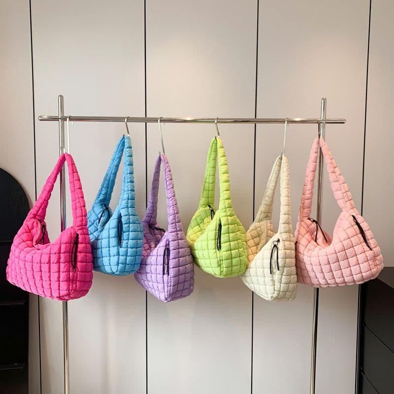 image-Women's Fashion Shoulder Crossbody Large Capacity Handbag Pleated Cloud Bag