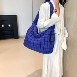 image-Women's Fashion Shoulder Crossbody Large Capacity Handbag Pleated Cloud Bag
