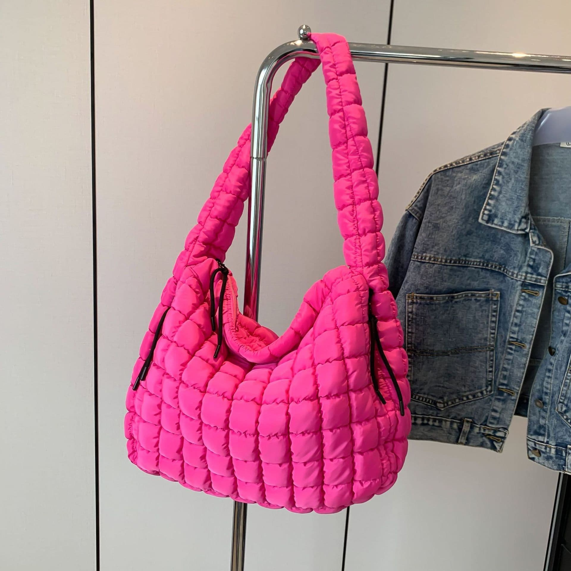 image-Women's Fashion Shoulder Crossbody Large Capacity Handbag Pleated Cloud Bag