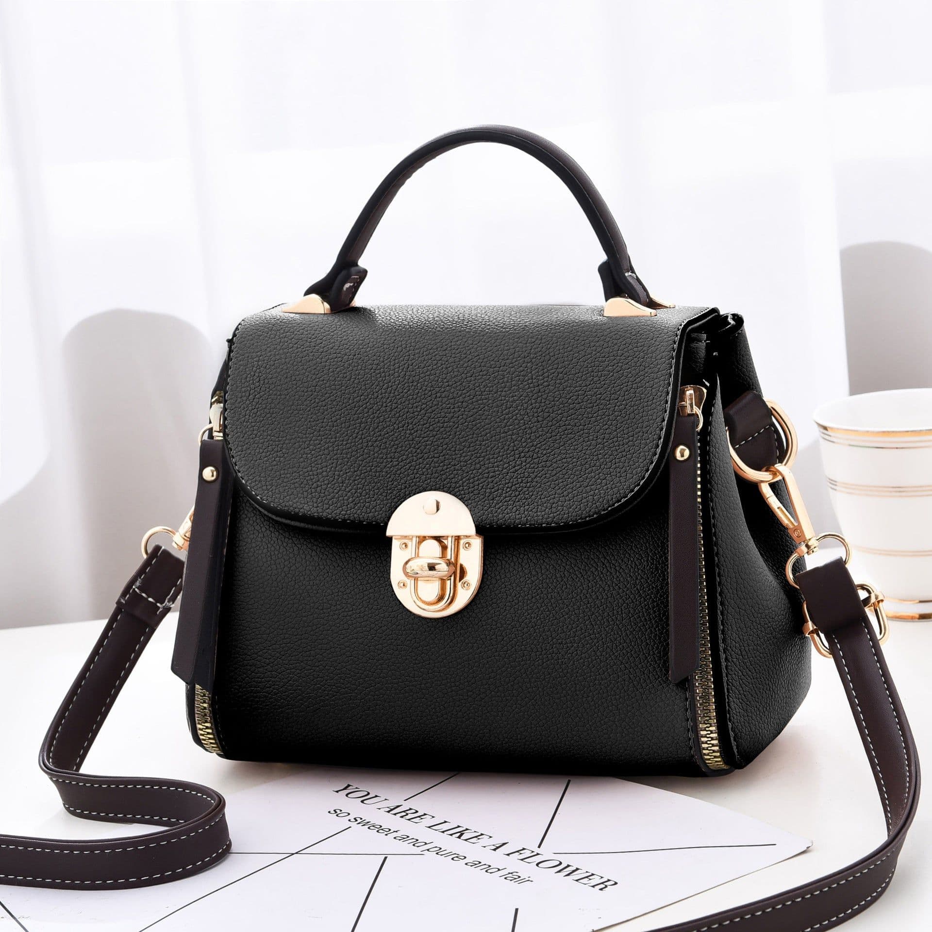 image-Women's Shoulder Bag European And American Fashion Lychee Pattern Portable