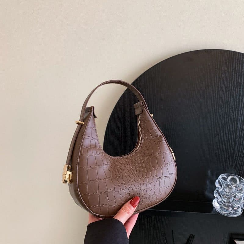 image-Contrast Color Women's Fashion Shoulder Portable Underarm Simple Messenger Bag