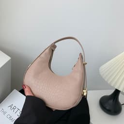image-Contrast Color Women's Fashion Shoulder Portable Underarm Simple Messenger Bag