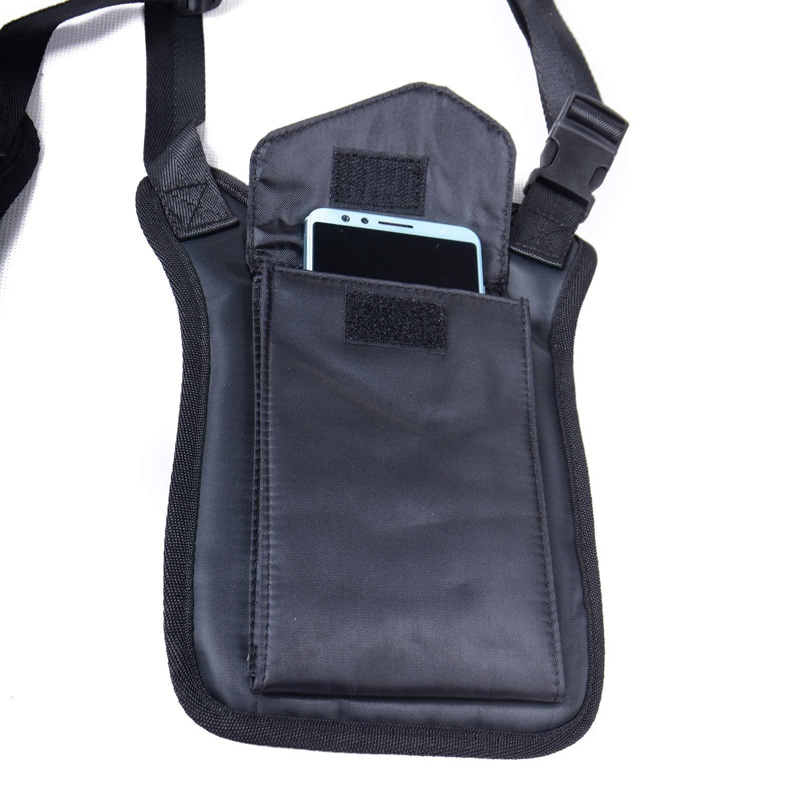 image-Anti-Theft Hidden Underarm Strap Wallet Holster Bag Leisure Nylon Double Shoulder Pocket Sport Vest Outdoors