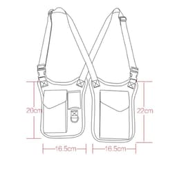 image-Anti-Theft Hidden Underarm Strap Wallet Holster Bag Leisure Nylon Double Shoulder Pocket Sport Vest Outdoors