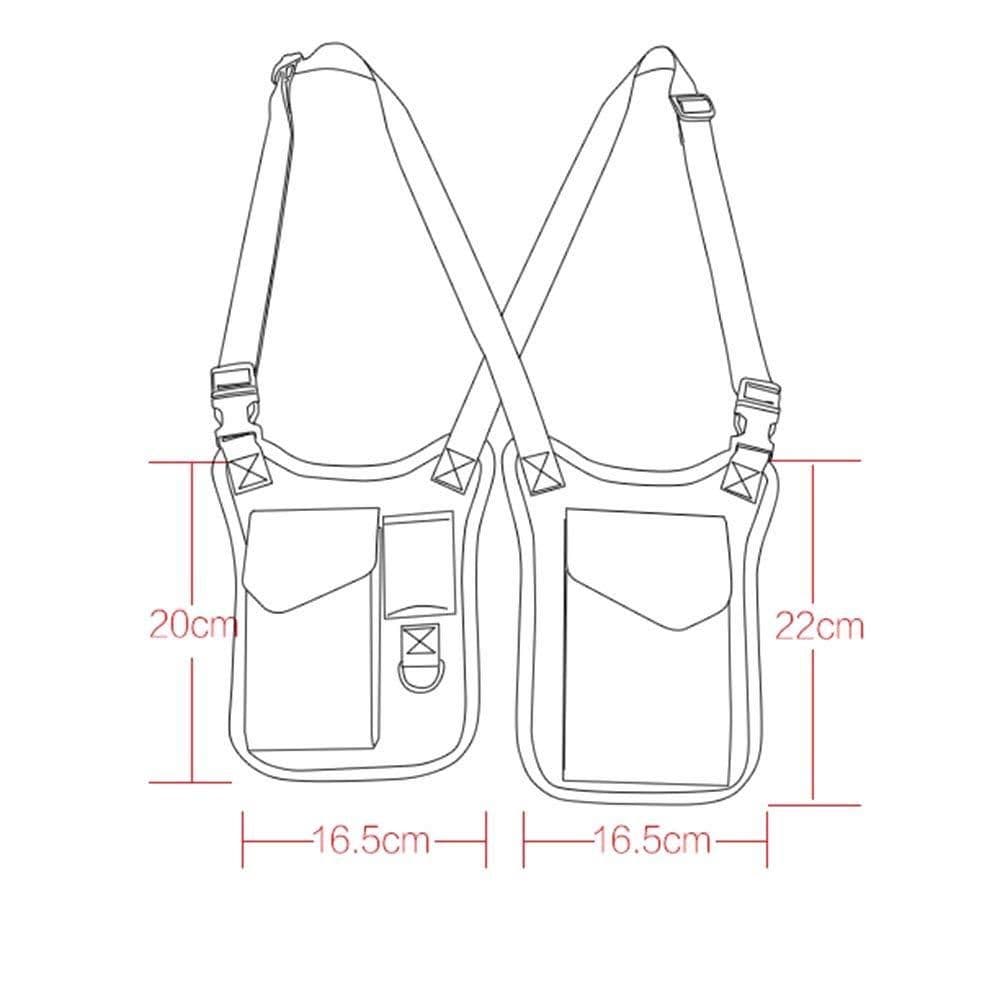 image-Anti-Theft Hidden Underarm Strap Wallet Holster Bag Leisure Nylon Double Shoulder Pocket Sport Vest Outdoors