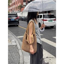 image-Straw Bag Women's Seaside Vacation Beach Shoulder Bag