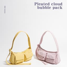 image-Women's Large-capacity Multi-bag Vintage Nylon Bag