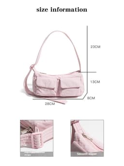 image-Women's Large-capacity Multi-bag Vintage Nylon Bag