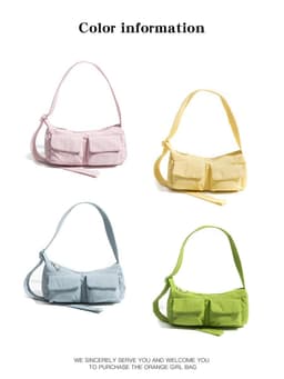 image-Women's Large-capacity Multi-bag Vintage Nylon Bag