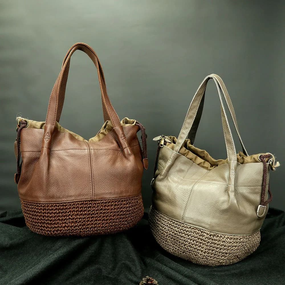 image-Women's Crossbody Mori Style Vintage Tote Bag