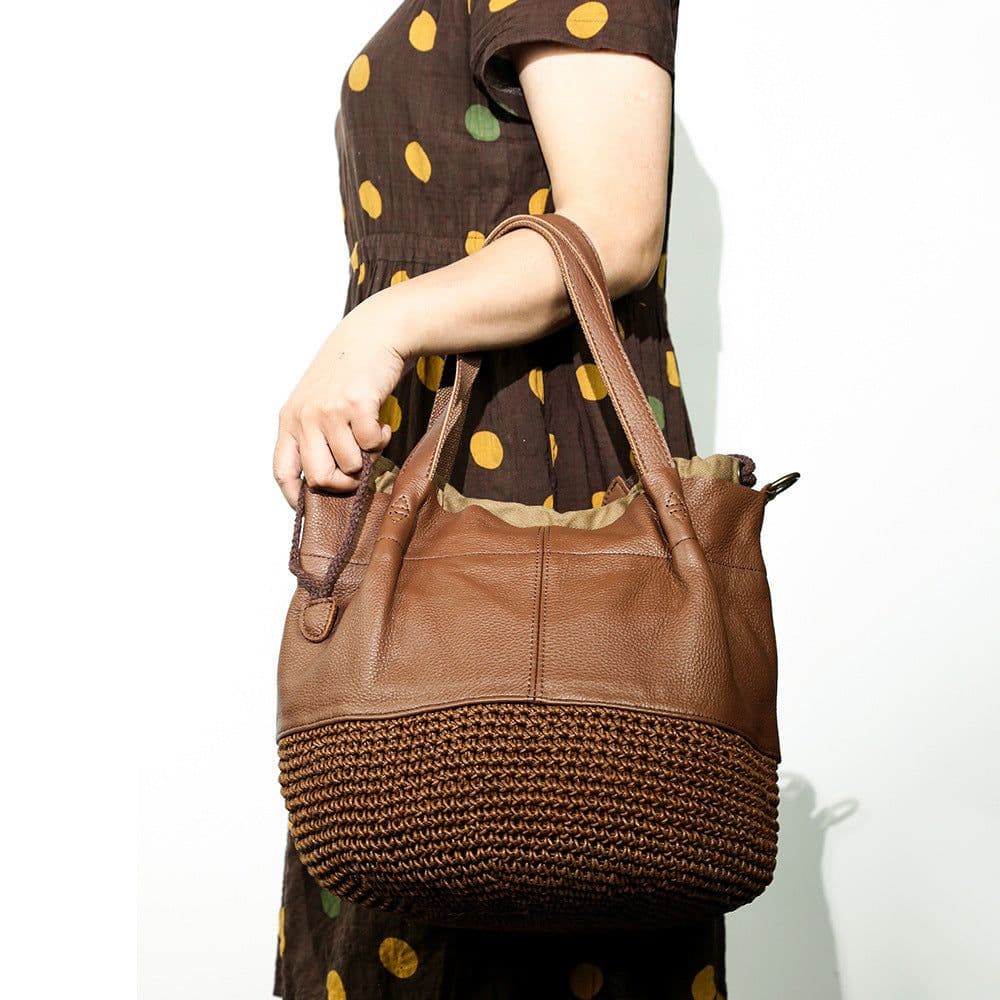 image-Women's Crossbody Mori Style Vintage Tote Bag