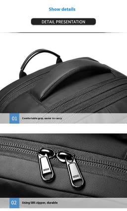 image-Men's Large-capacity Backpack Dry Wet Separation Anti-theft Package Business Leisure Unisex Backpack